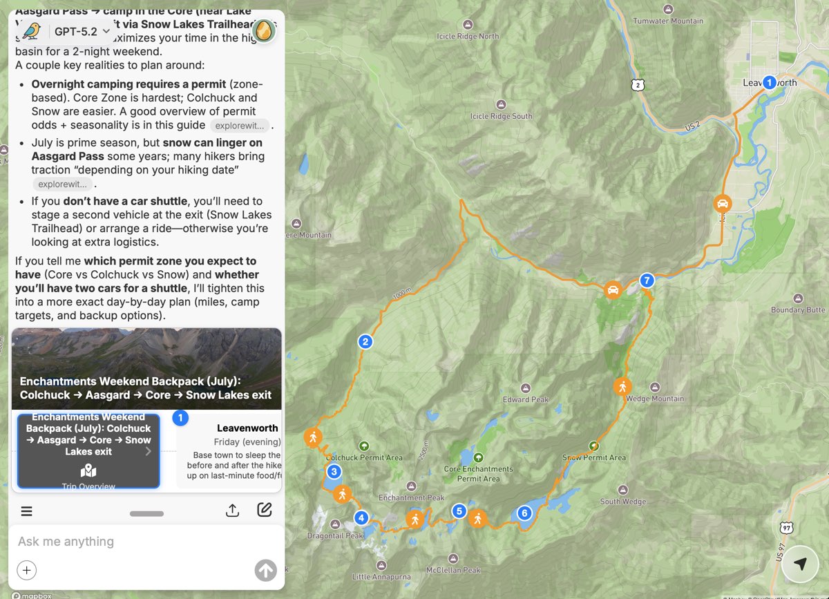 Wanderfugl planning a backpacking route through the Enchantments